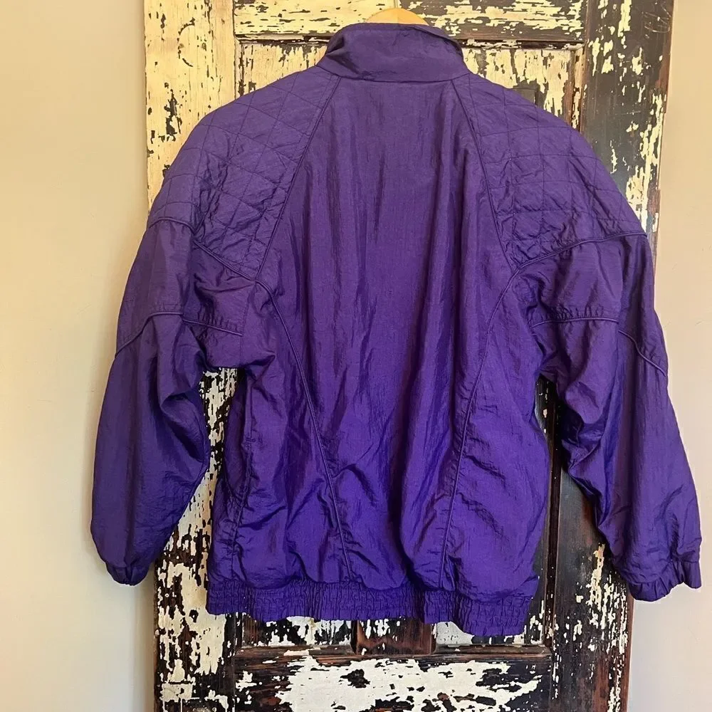 EUC Women’s Vintage Bold Spirit Purple Track jacket w poppy size small jacket.